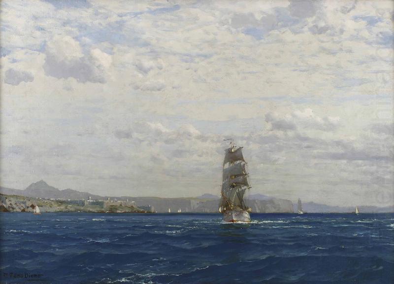 Michael Zeno Diemer Sailing off the Kilitbahir Fortress in the Dardenelles oil painting picture